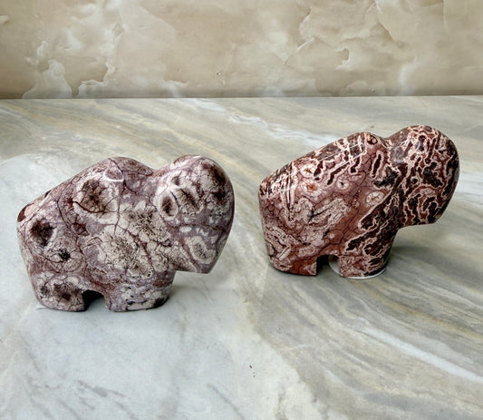 Ryholite Buffalo Carving