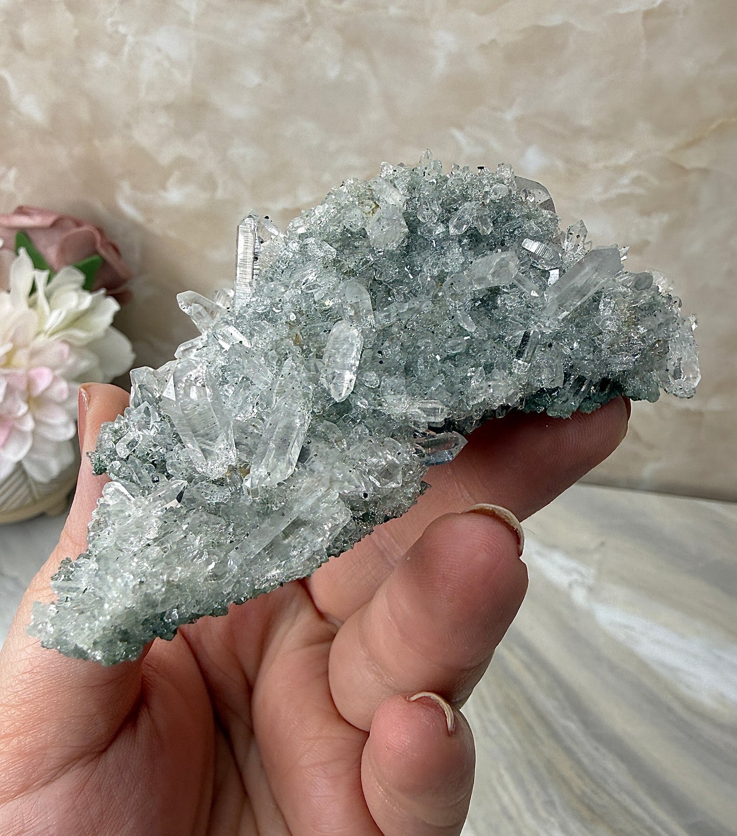Himalayan Quartz with Chlorite Cluster