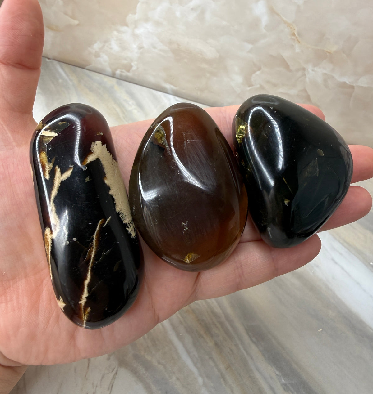 UV Reactive Indonesian Blue Amber Freeform