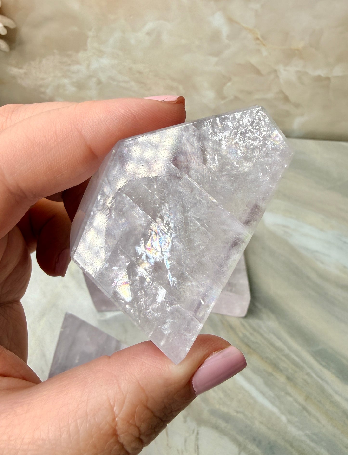Fully Polished Purple Calcite from Madagascar