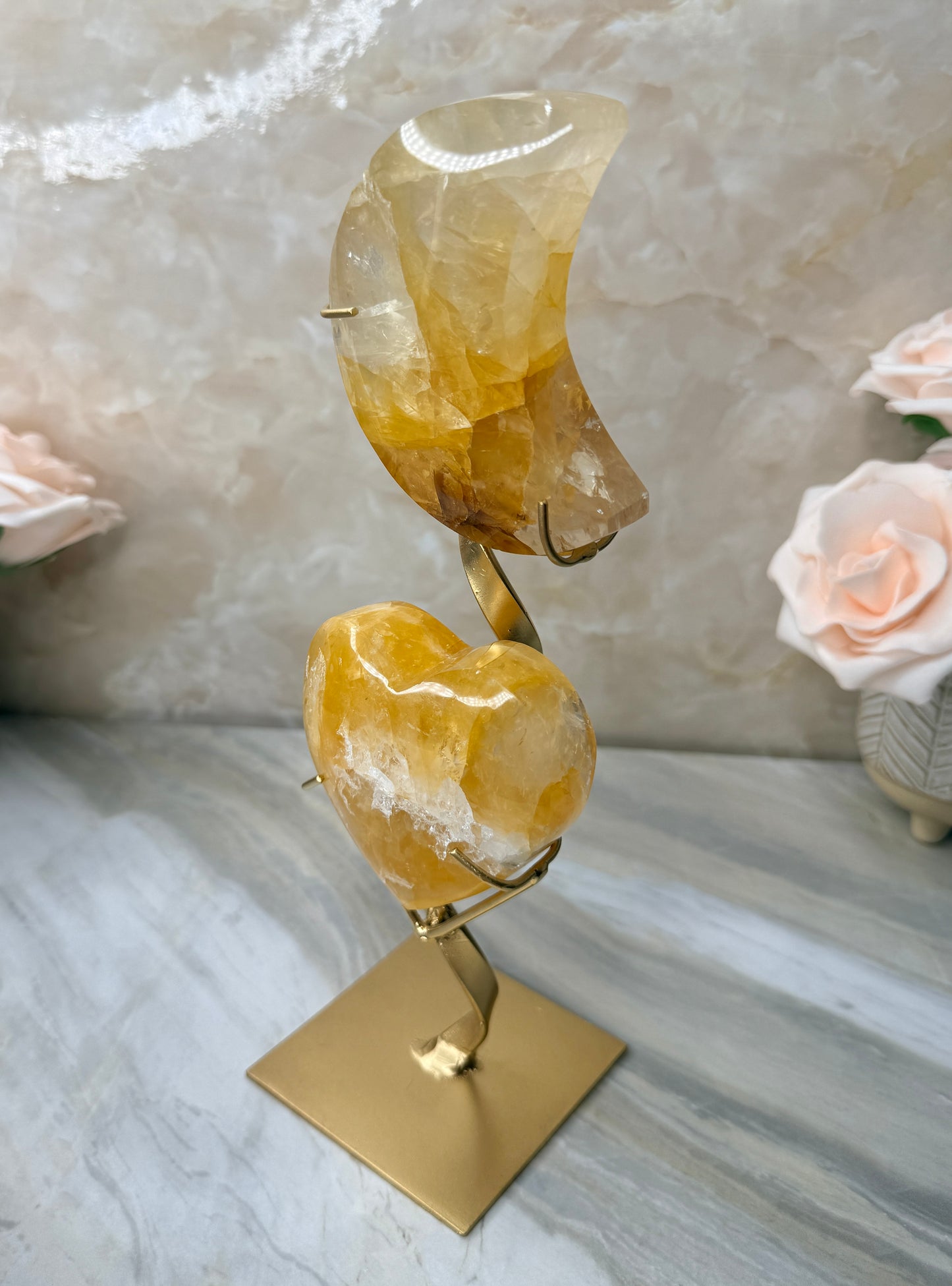 Custom Golden Healer Moon & Heart from Brazil