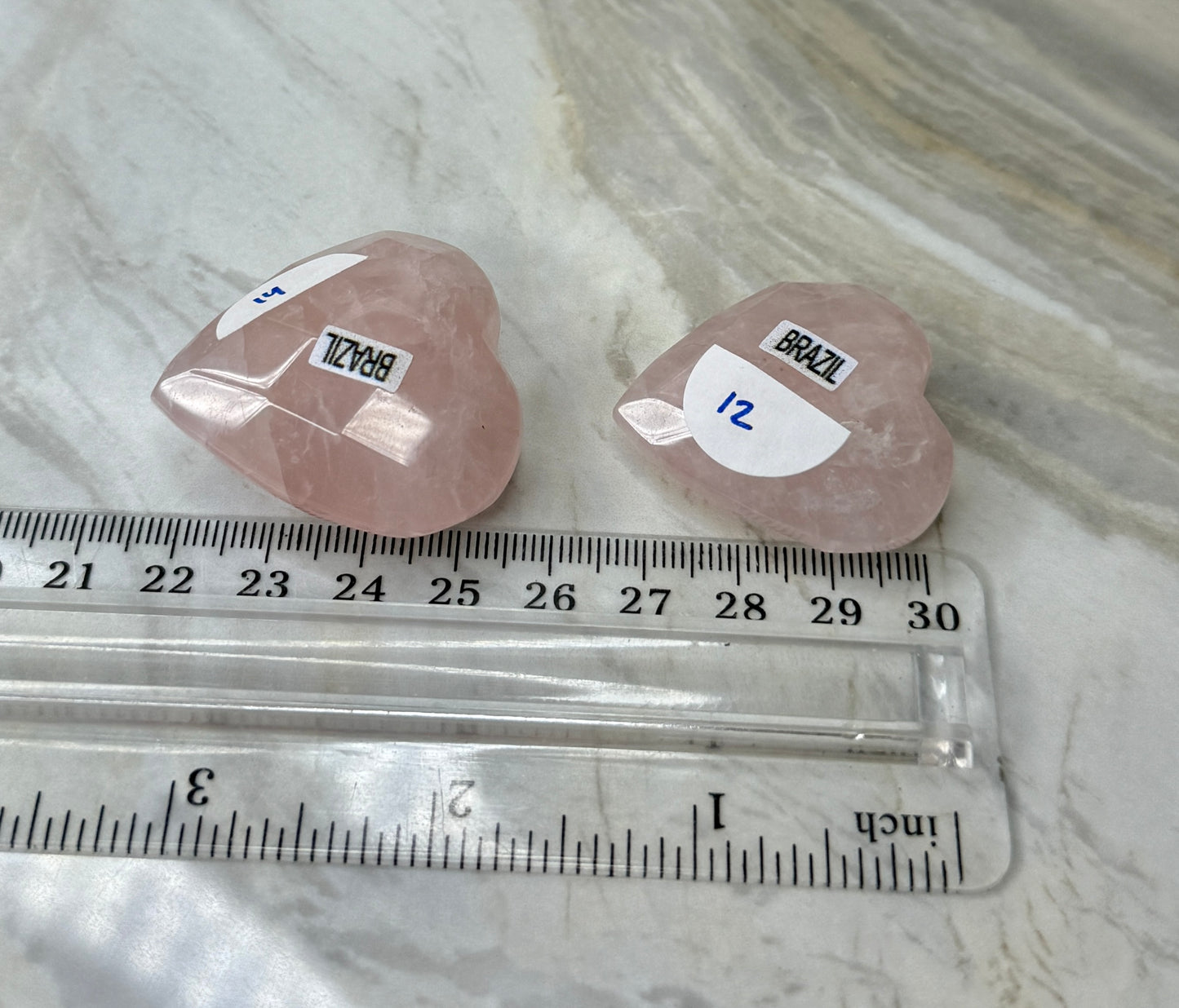 Rose Quartz Faceted Heart from Brazil