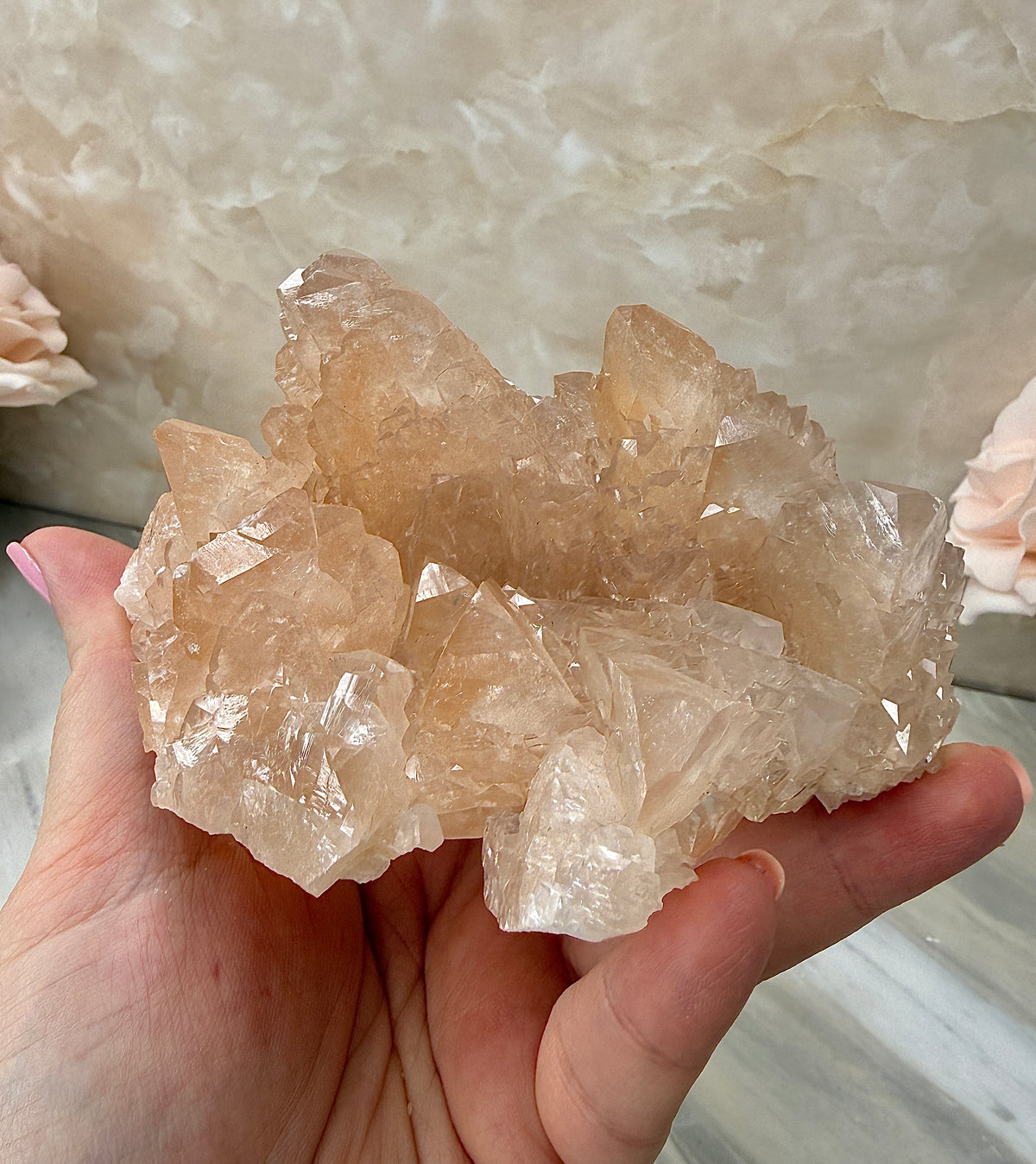Pink/Peach Dogtooth Calcite