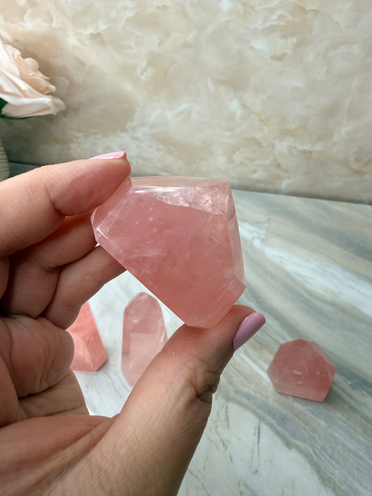High Quality Rose Quartz Tower