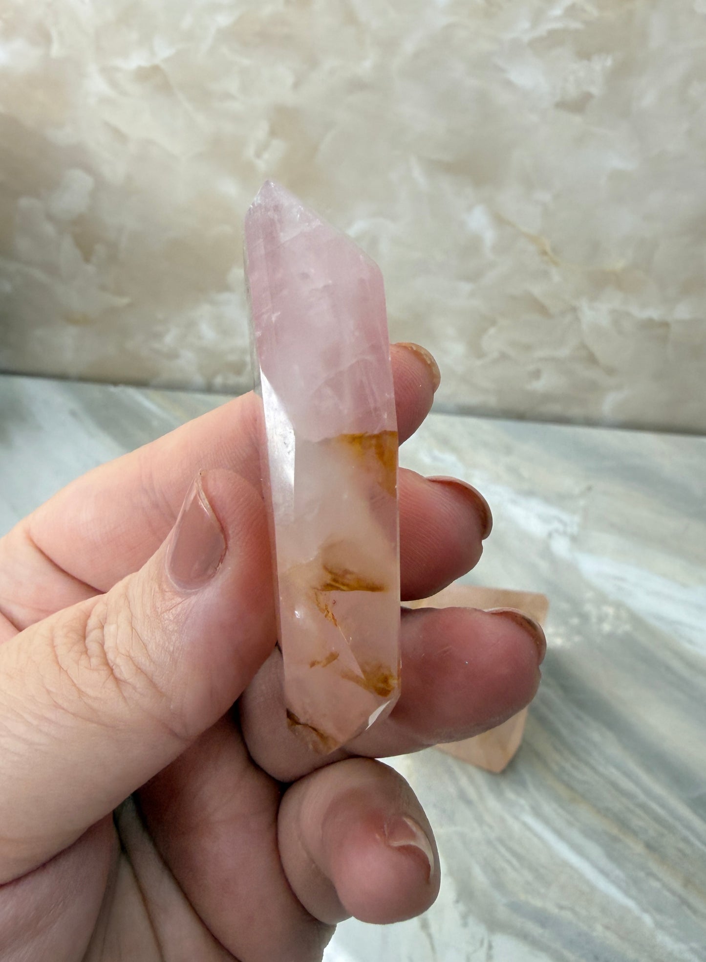 Rose Quartz & Golden Healer Freeform from Brazil