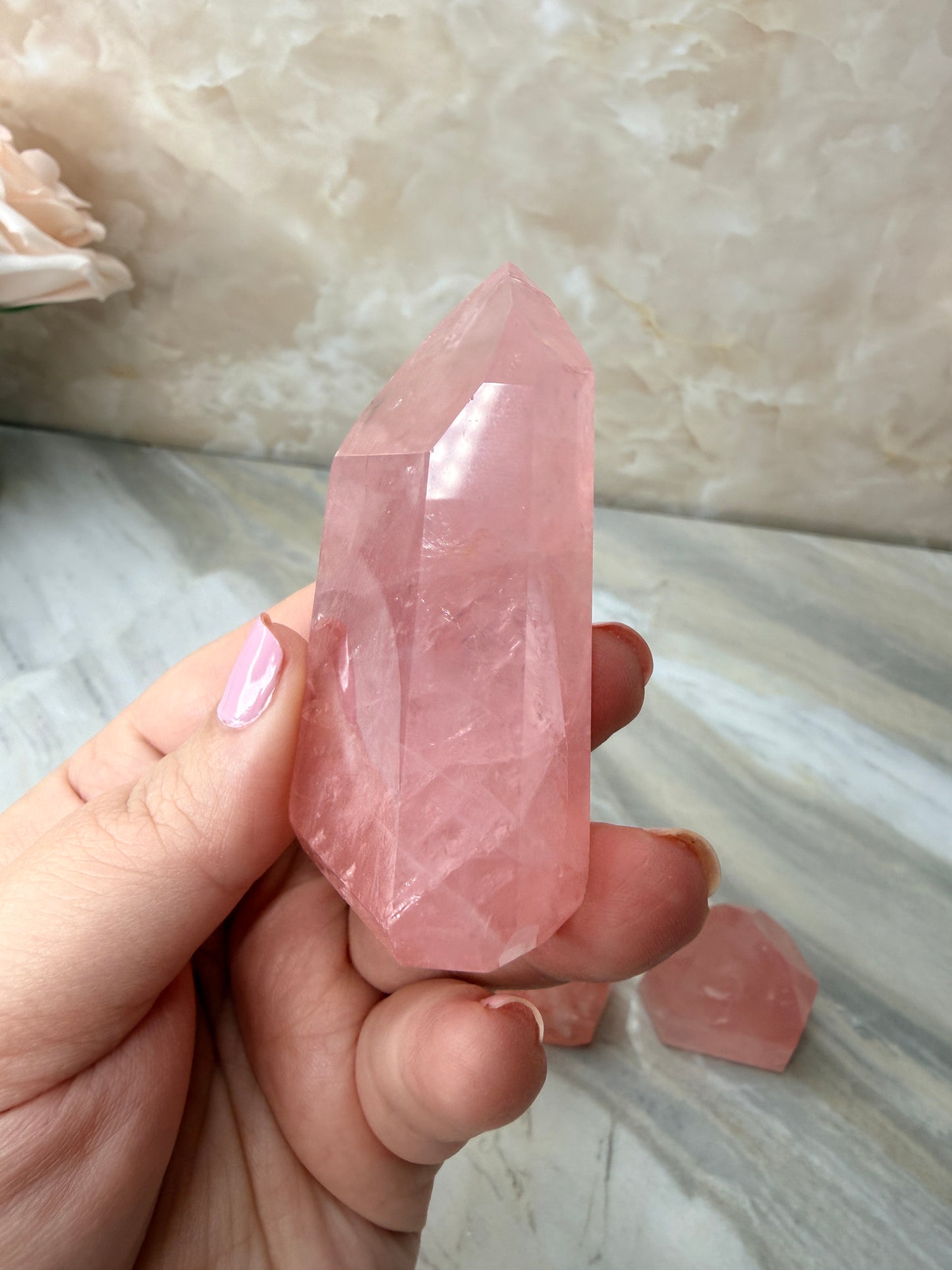 High Quality Rose Quartz Tower