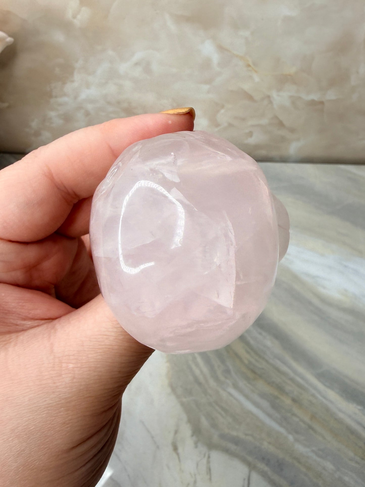 Custom Girasol Rose Quartz Alien from Brazil
