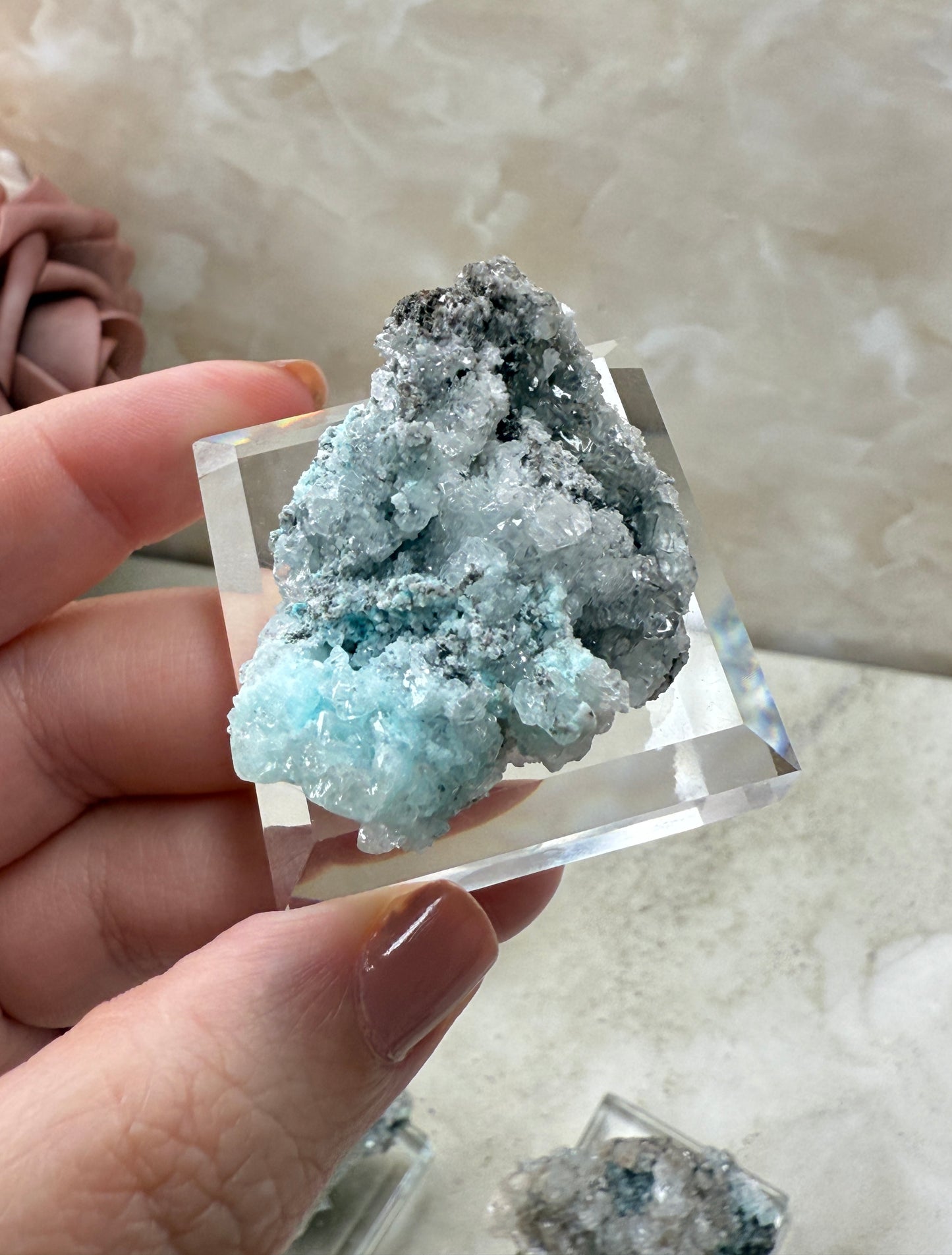 Calcite with Copper from Mexico