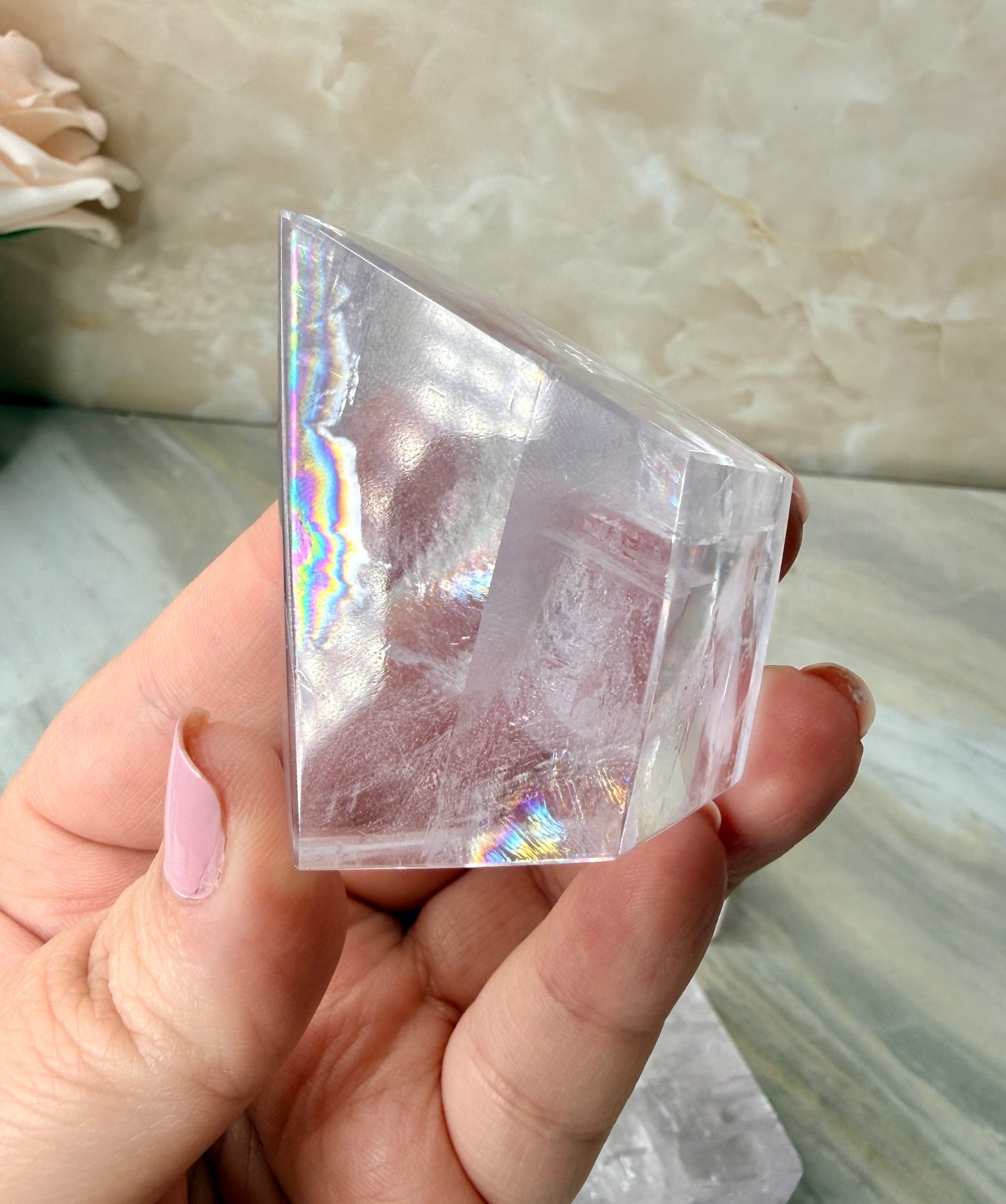 Fully Polished Purple Calcite from Madagascar
