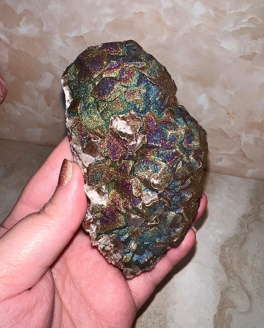 High Quality Chalcopyrite on Benz Calcite