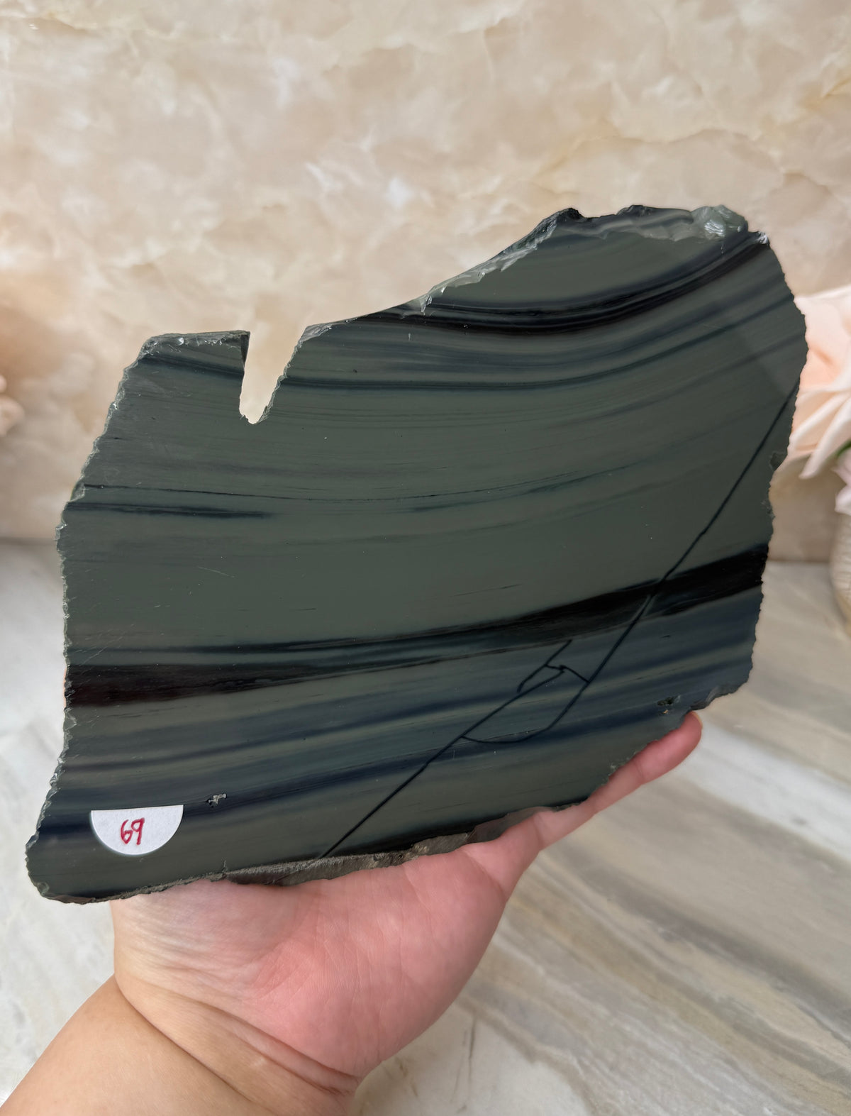 Platinum Obsidian Slab