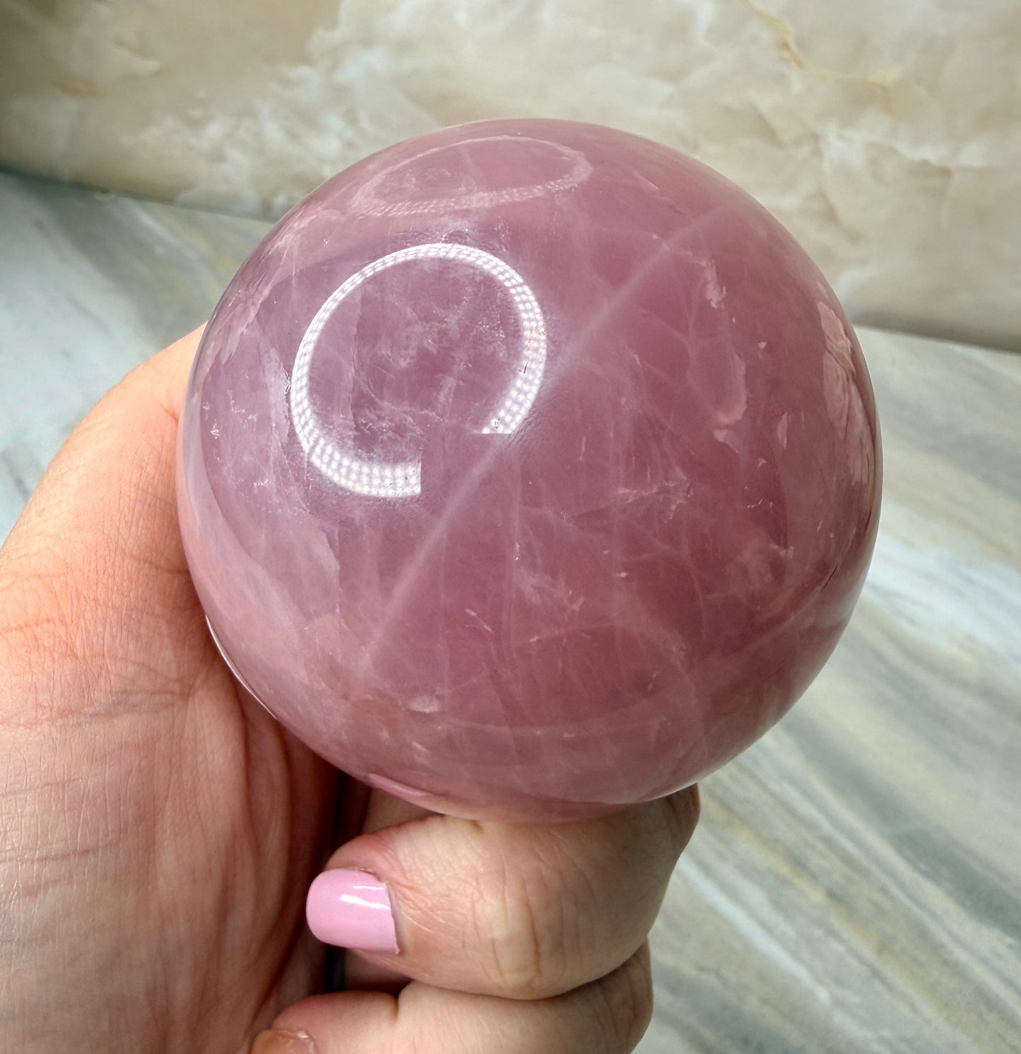 High Quality Rose Quartz Sphere 65mm
