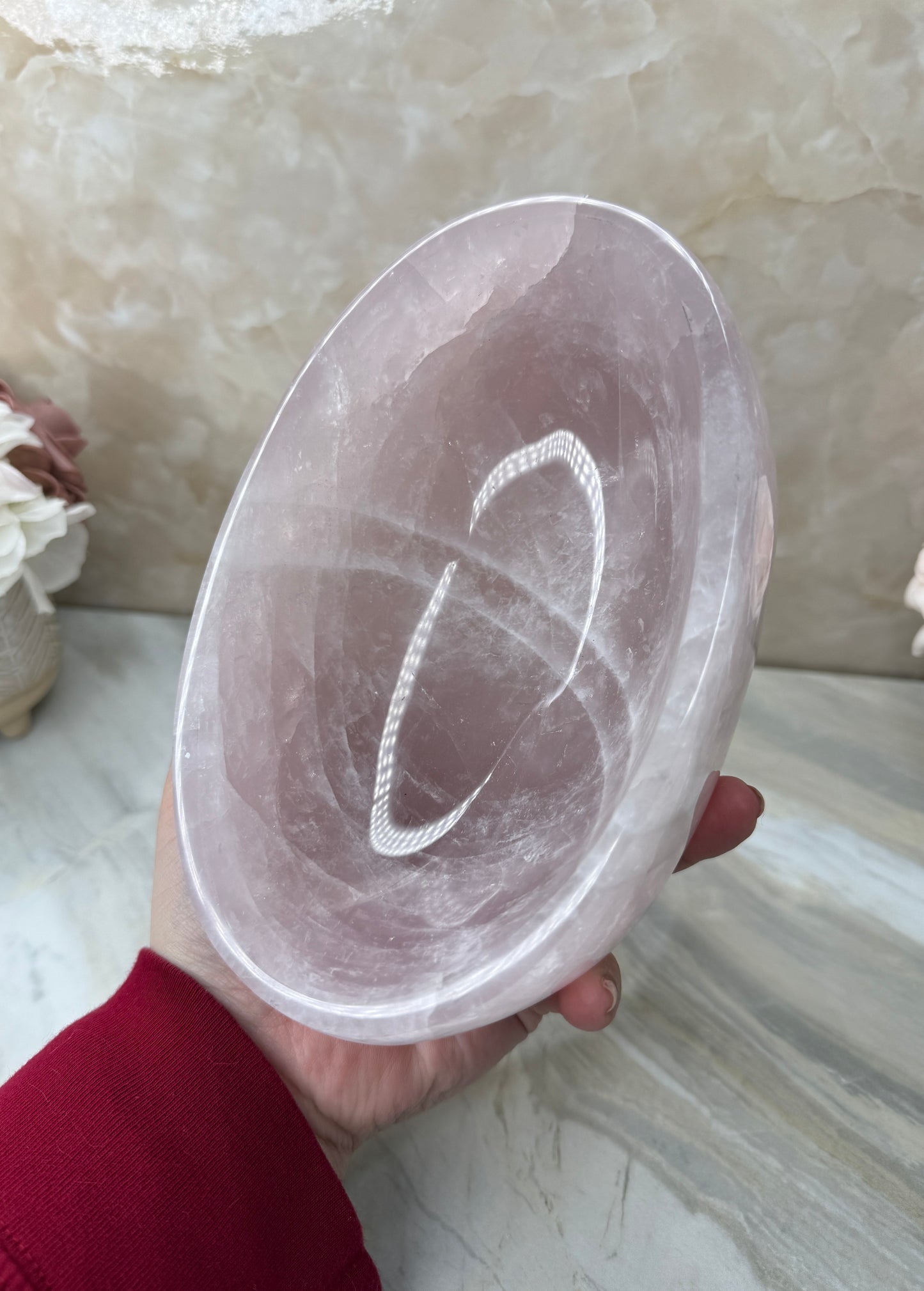 Rose Quartz Bowl from Madagascar