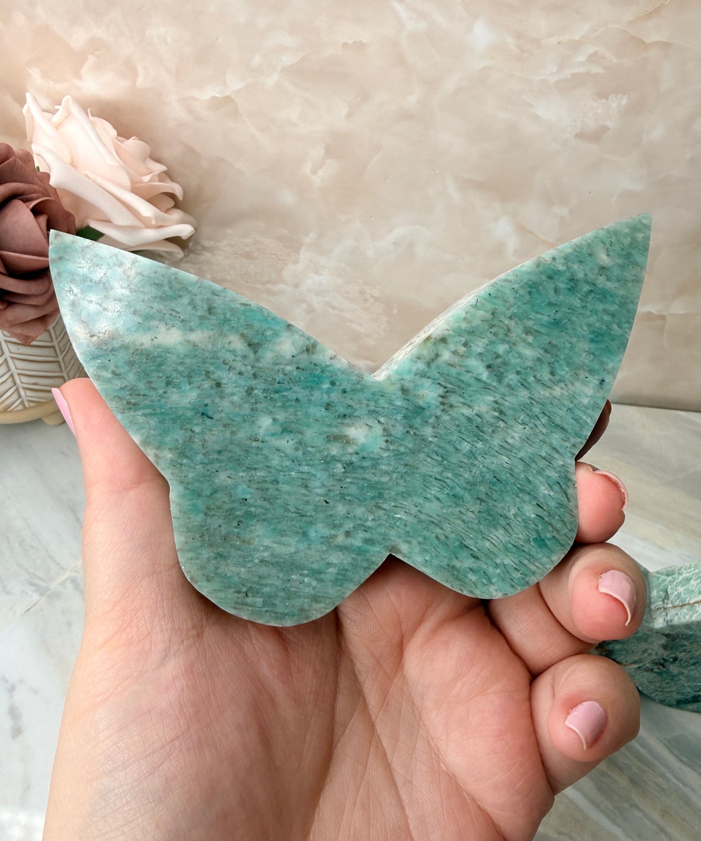 Amazonite Self-standing Butterfly