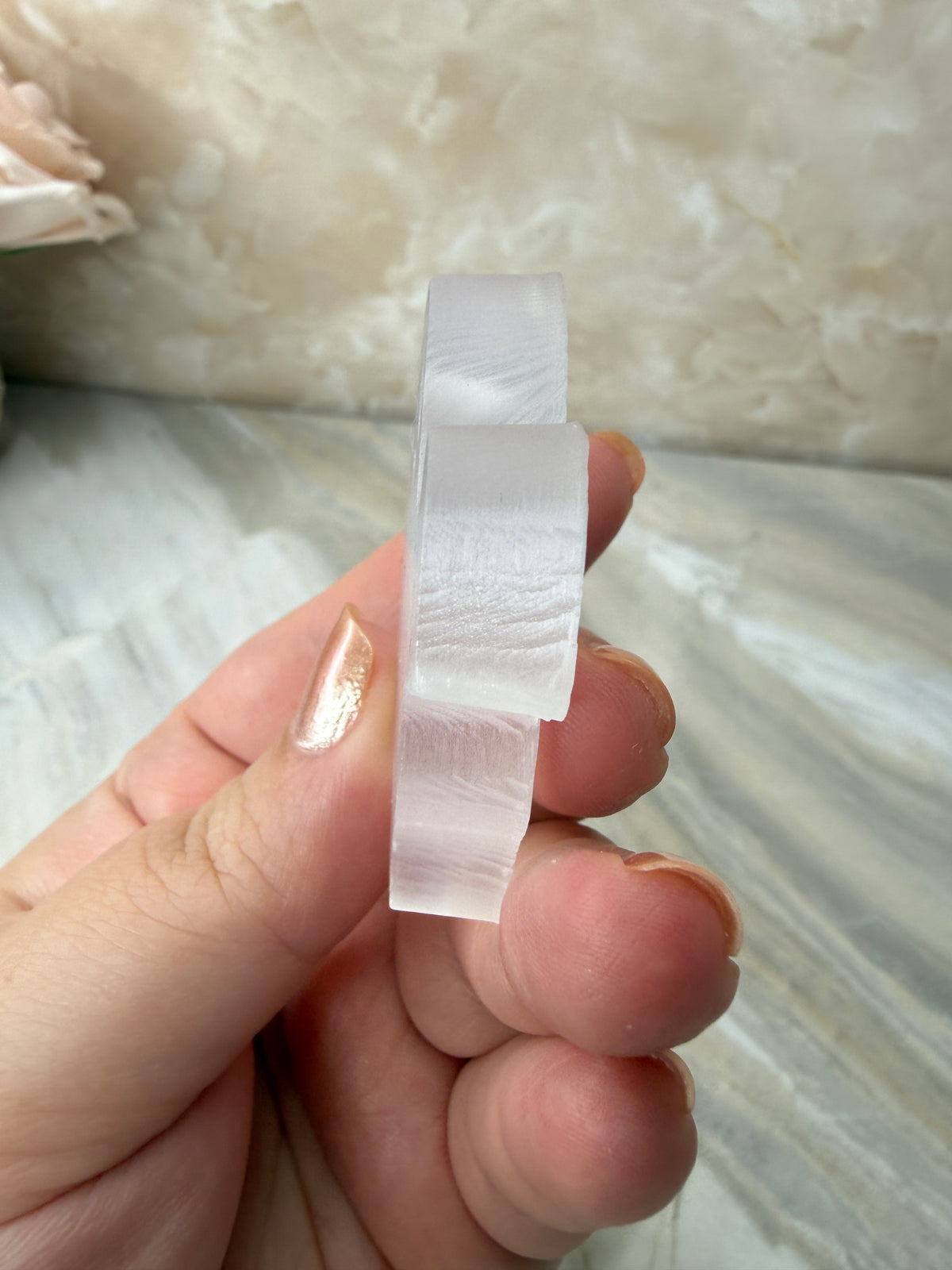 Selenite Ghost Carving