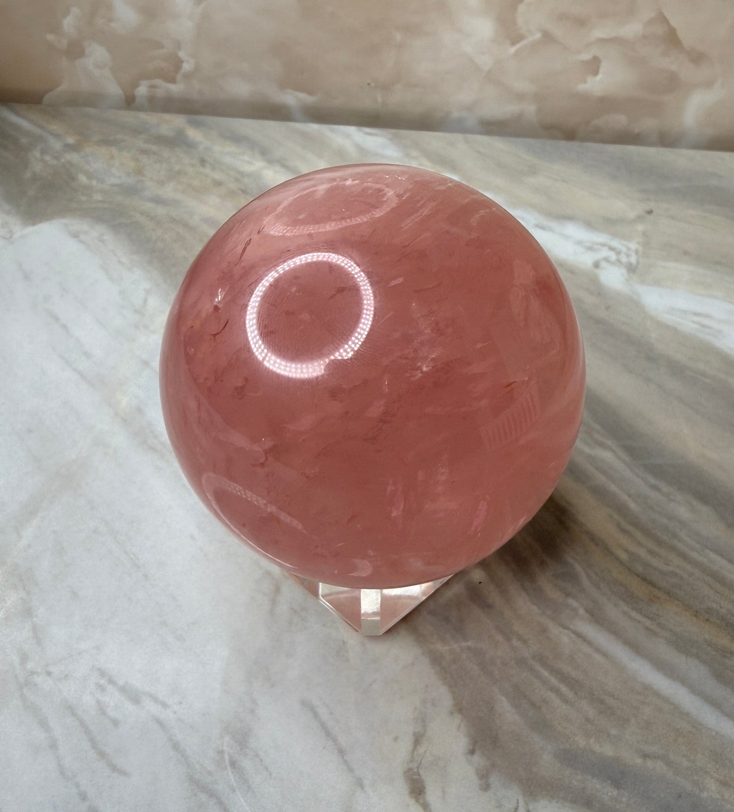 High Quality Rose Quartz Sphere 62mm