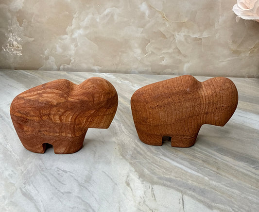 Sandstone Buffalo Carving