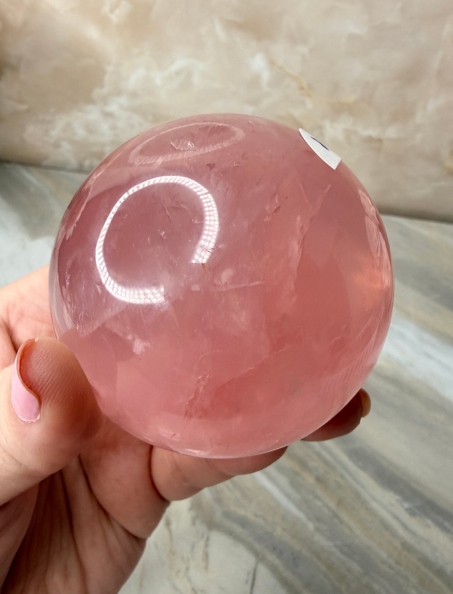 High Quality Rose Quartz Sphere 62mm