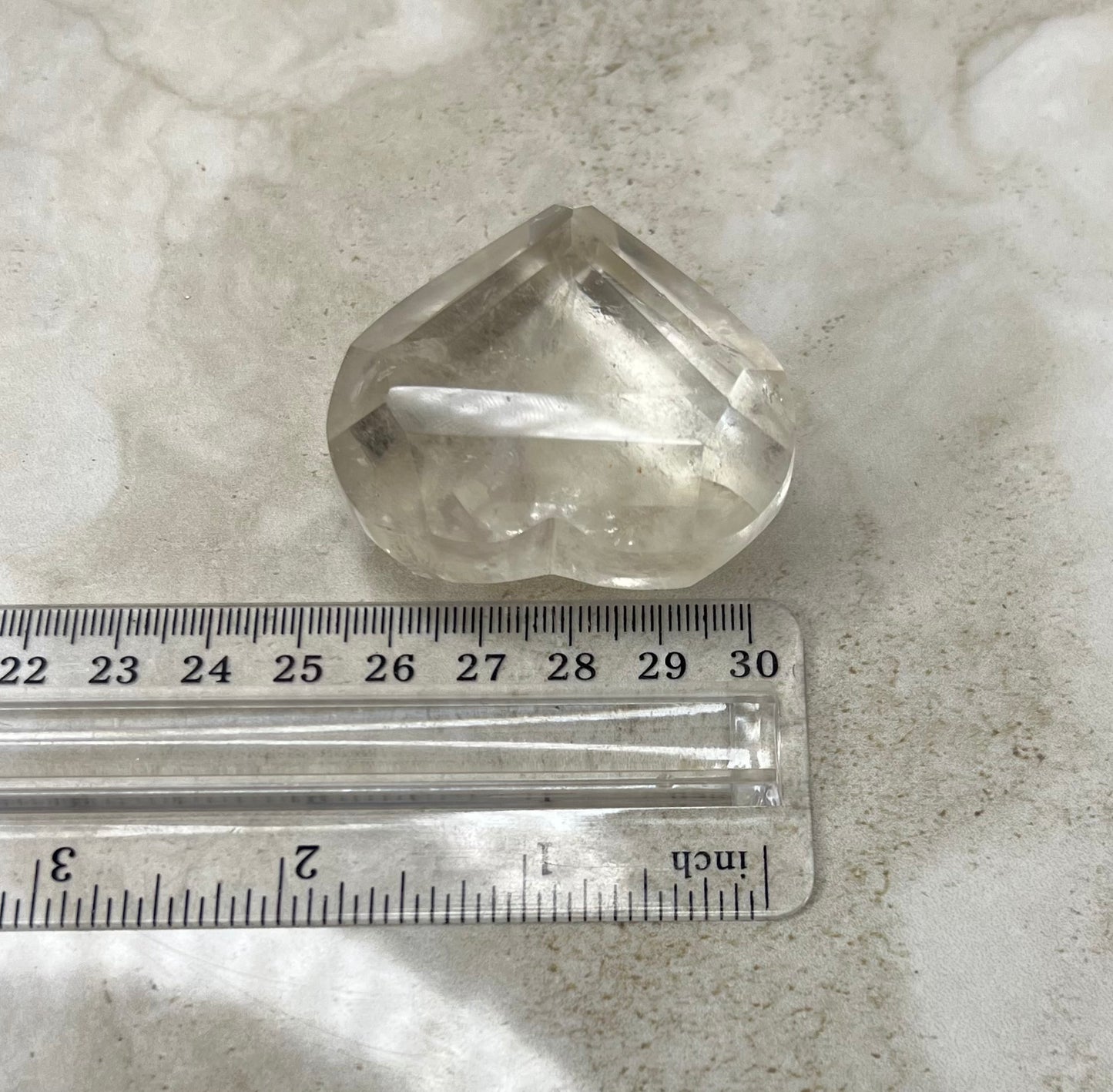 Faceted Citrine Quartz Heart from Brazil
