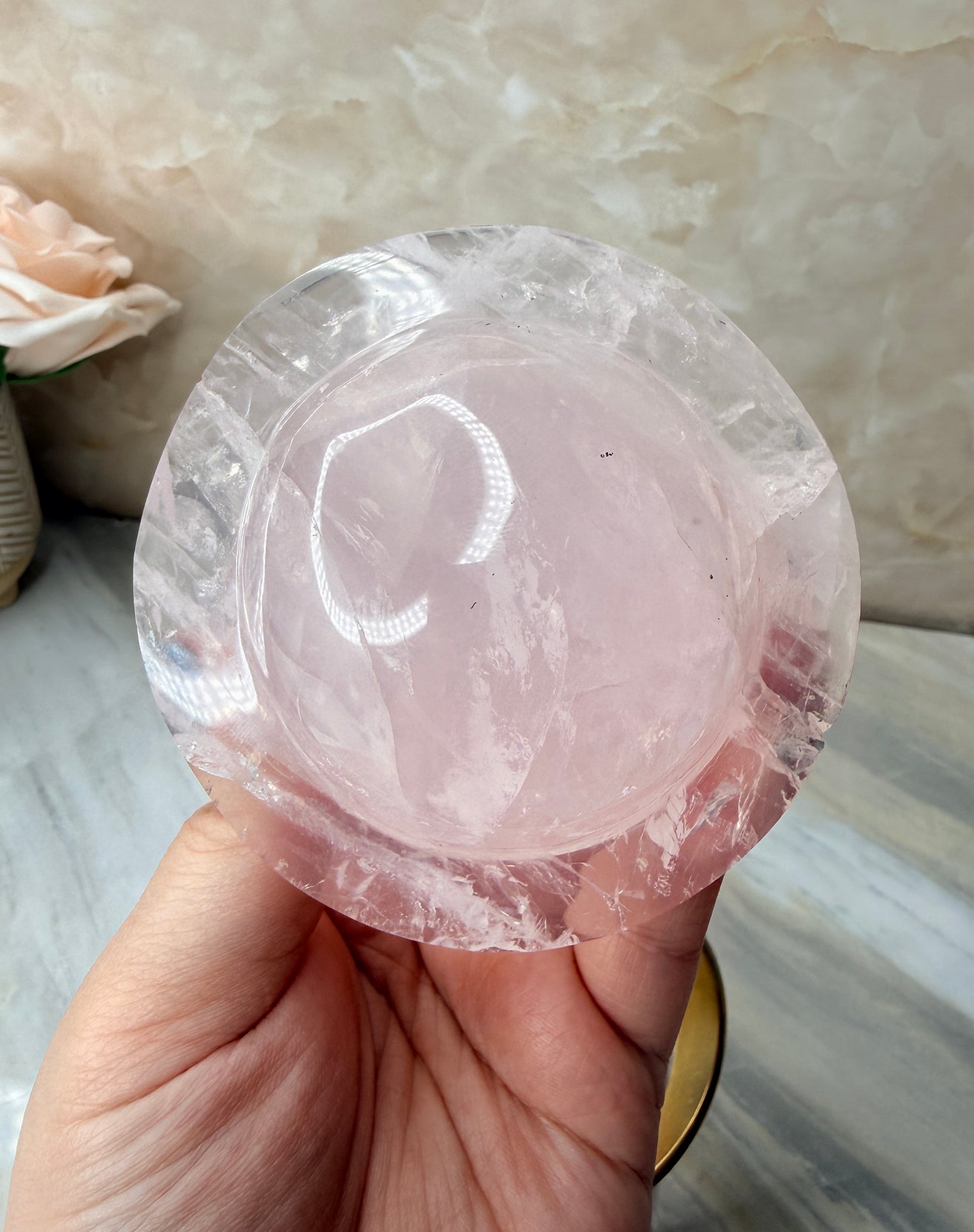 Custom Rose Quartz Planet from Brazil
