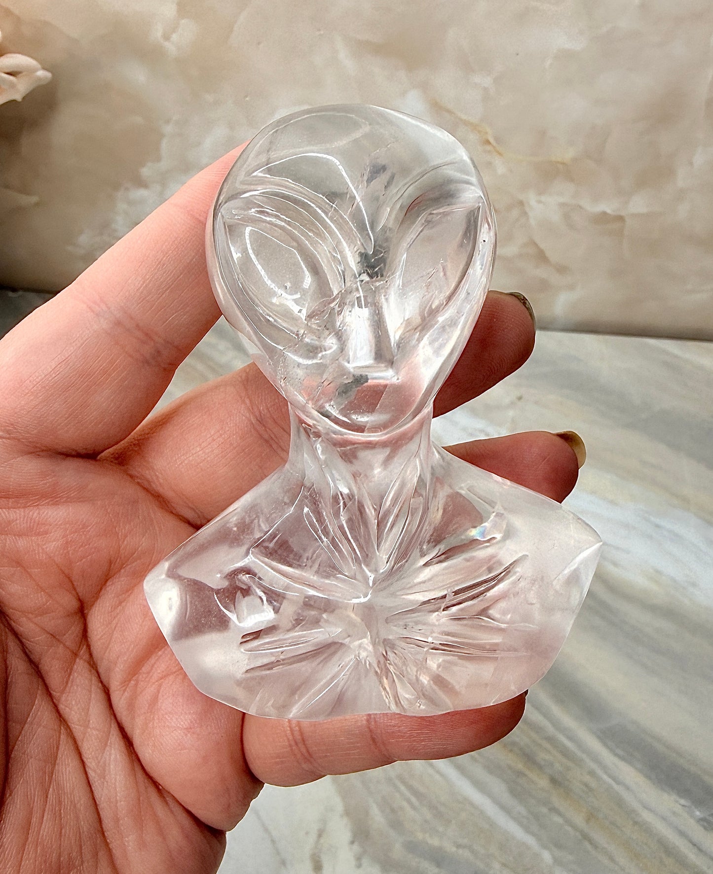 Custom Clear Quartz Alien from Brazil