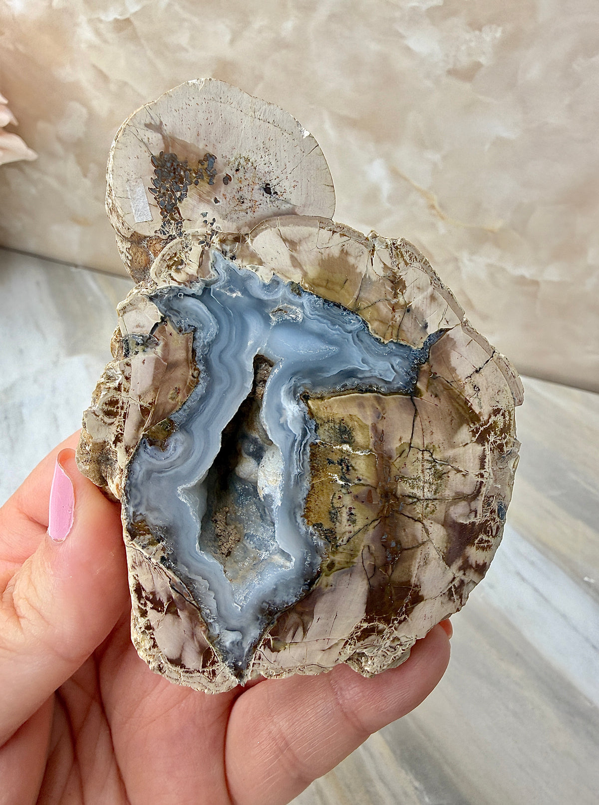 Thunder Agate Egg Pair from Mexico
