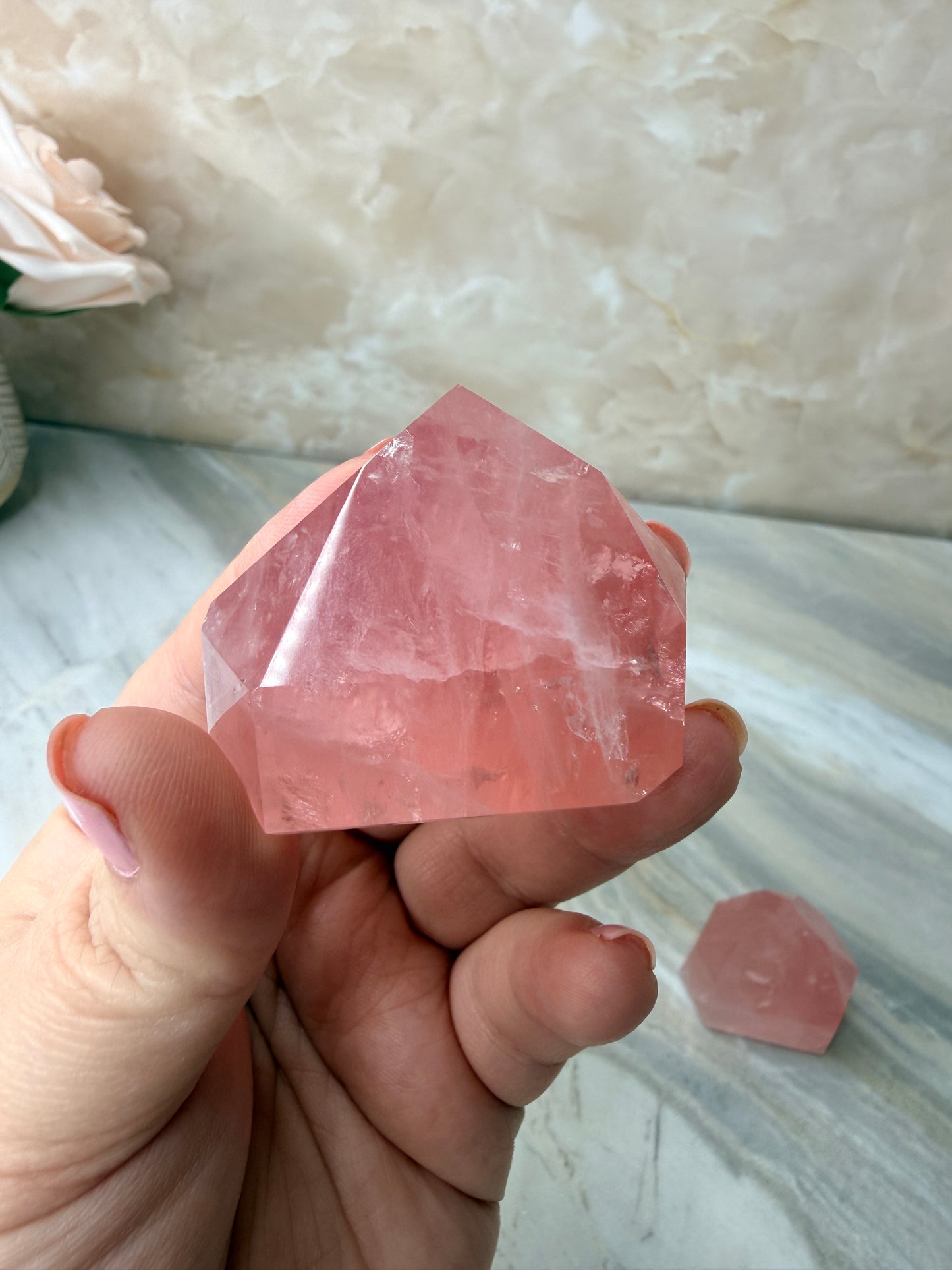 High Quality Rose Quartz Tower
