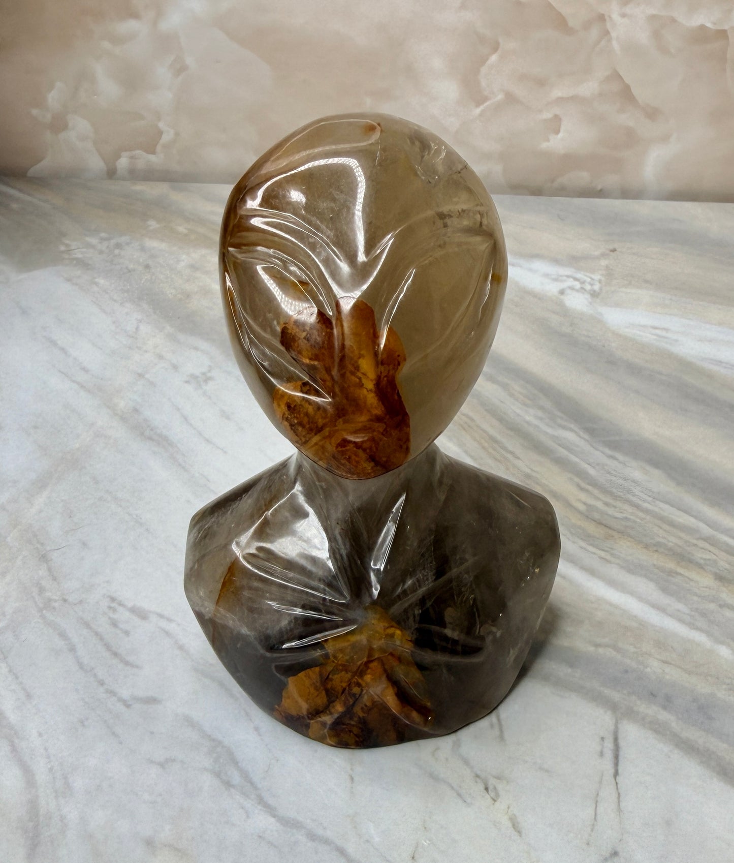 Custom Smokey & Golden Healer Quartz Alien from Brazil