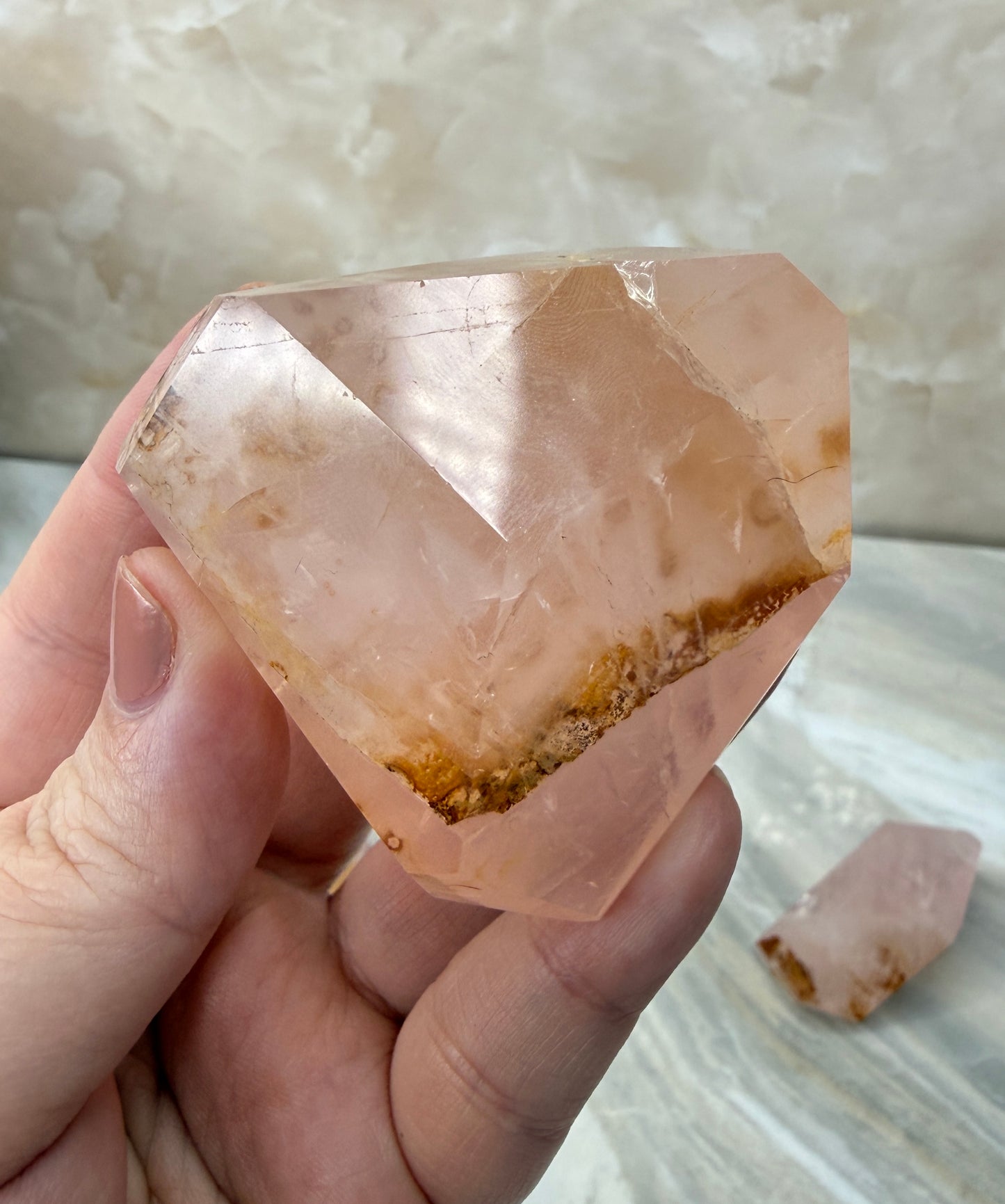 Rose Quartz & Golden Healer Freeform from Brazil
