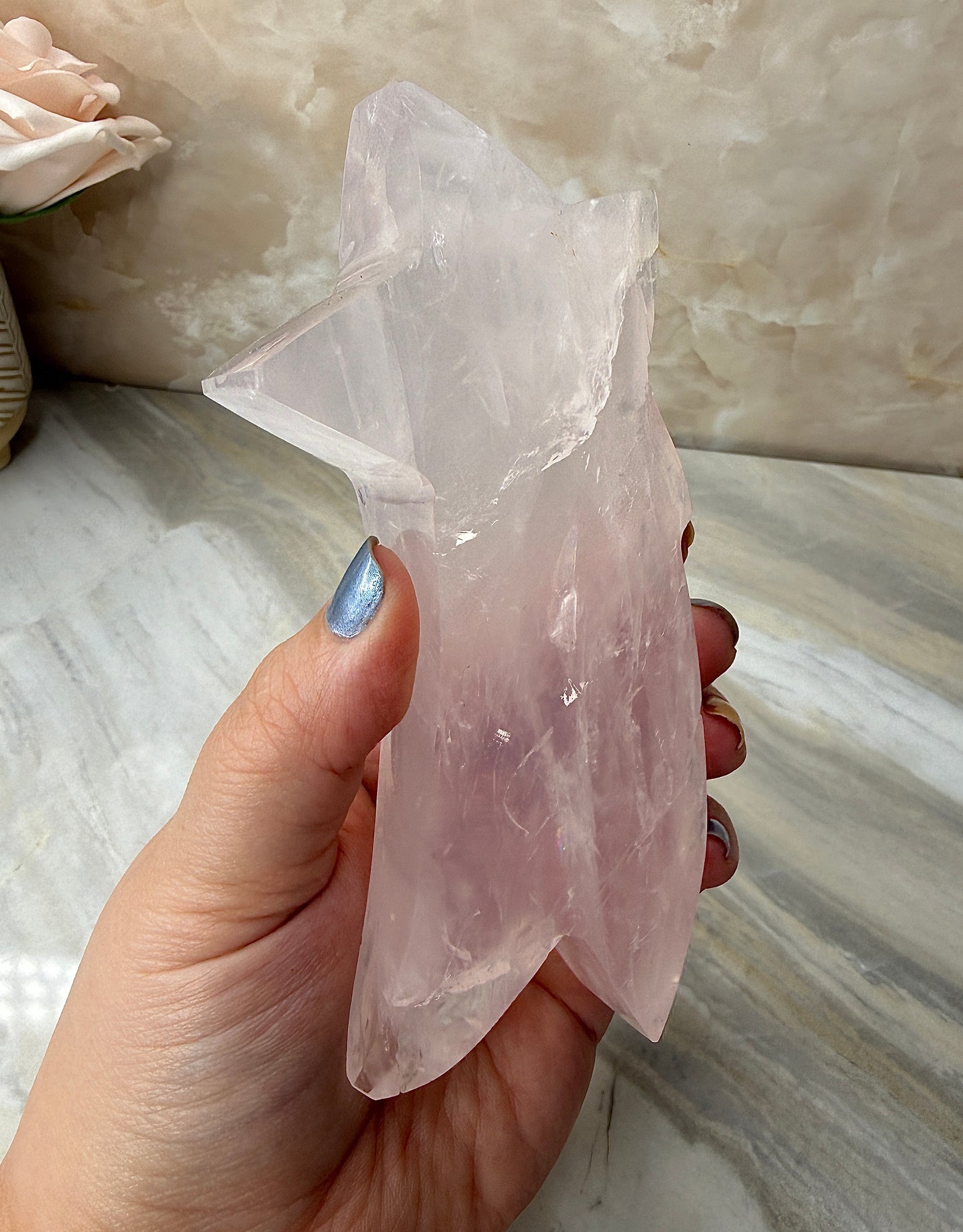 Girasol Rose Quartz Shooting Star from Brazil