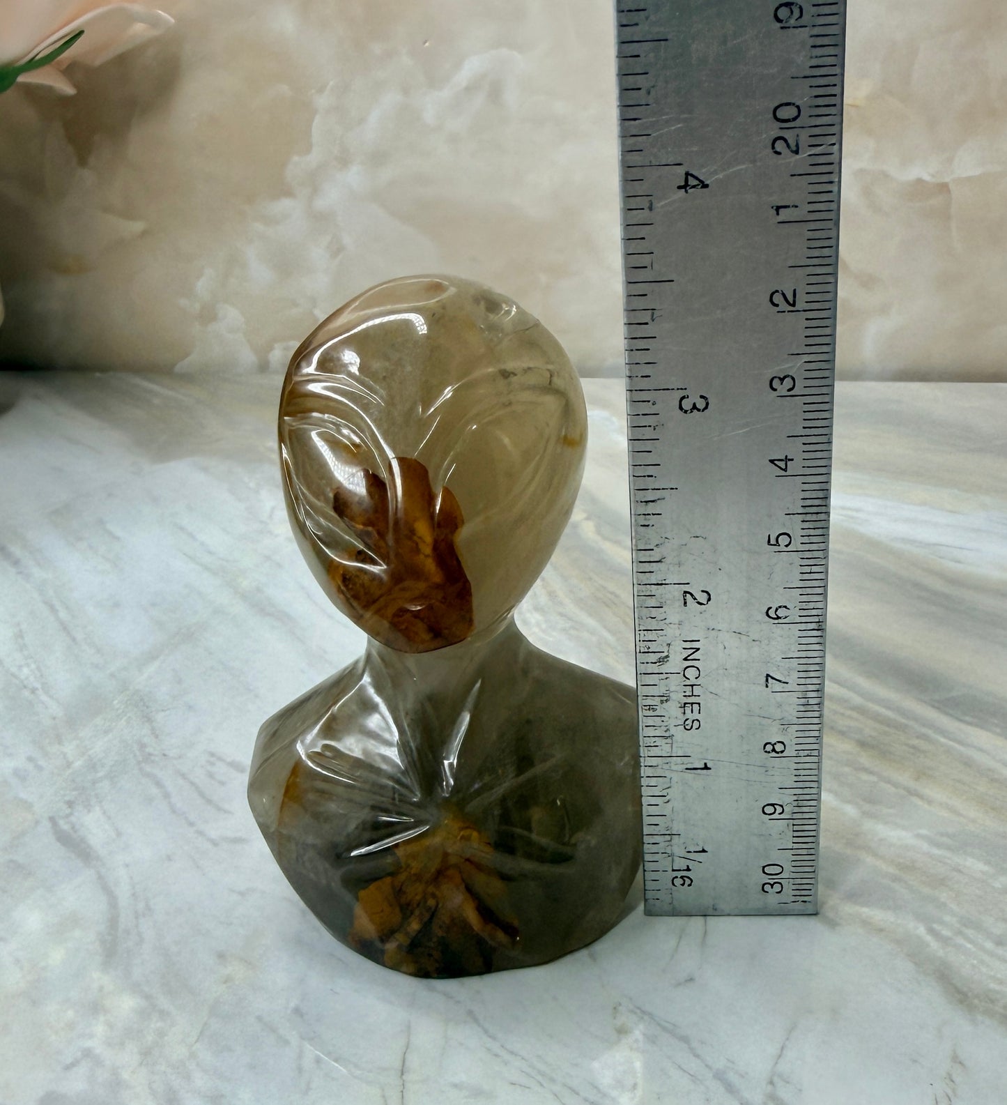 Custom Smokey & Golden Healer Quartz Alien from Brazil