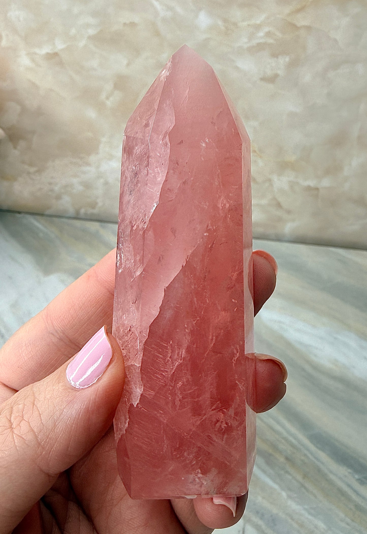High Quality Rose Quartz Tower