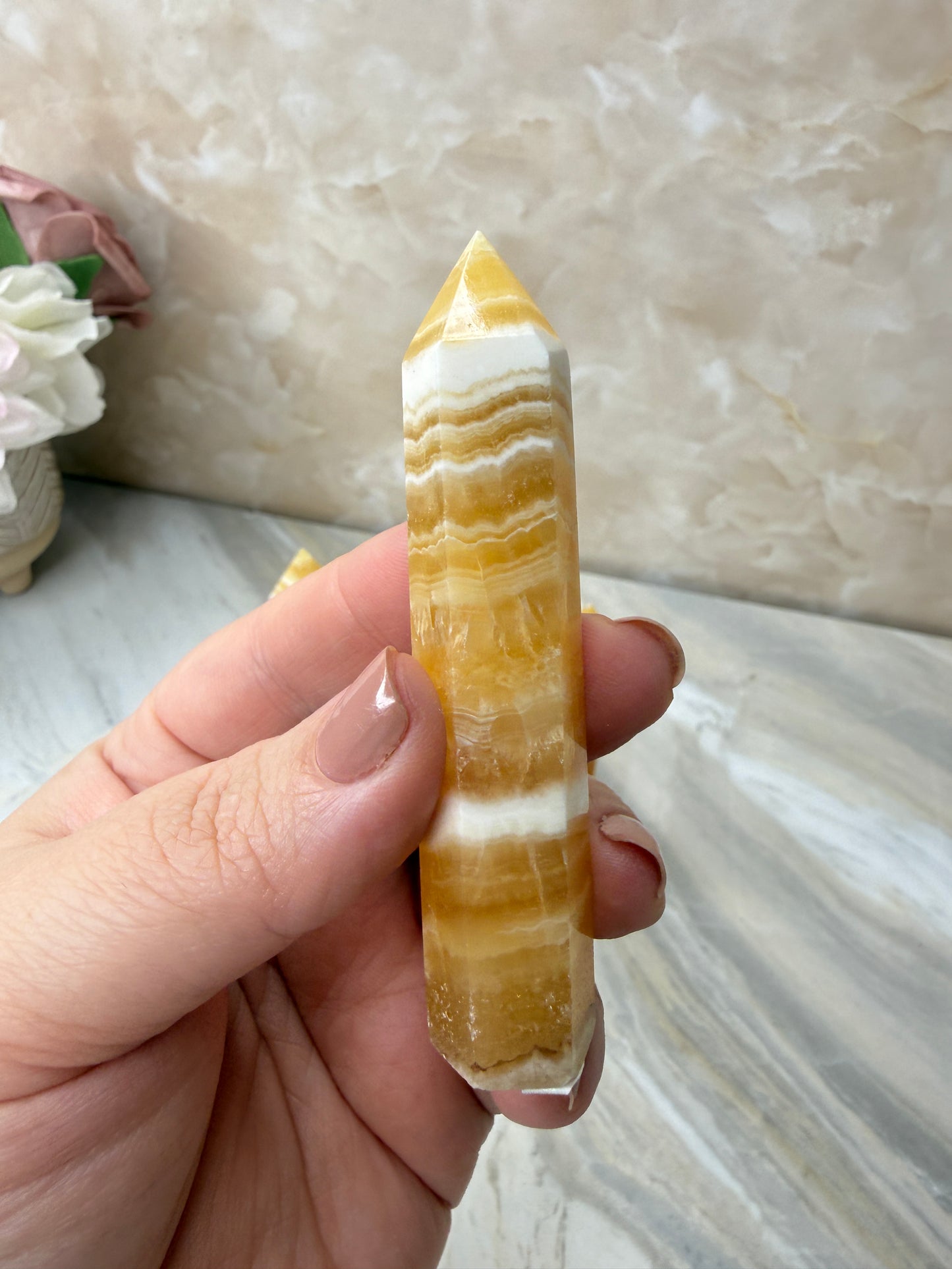 Orange Calcite Tower