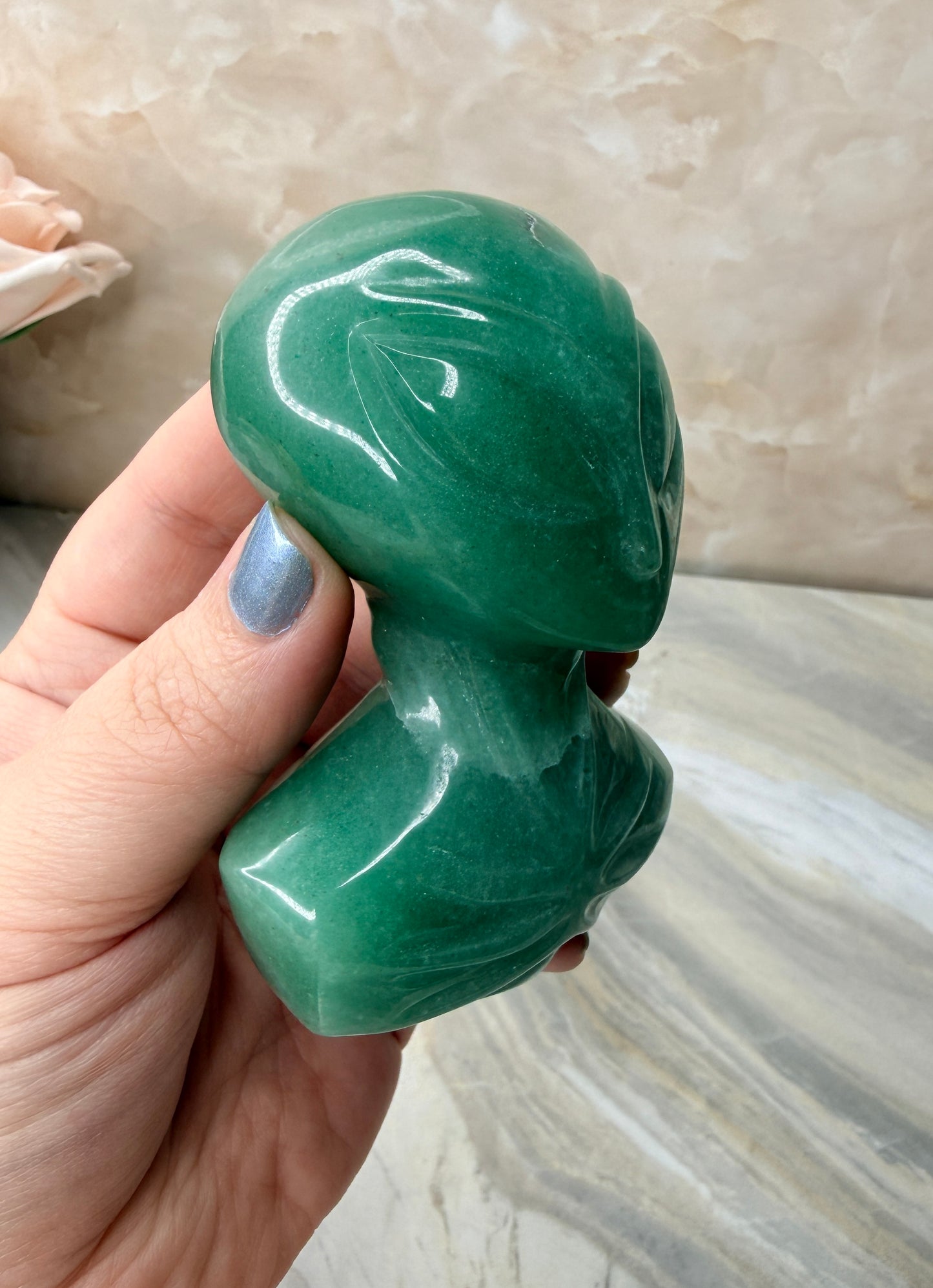 Custom Green Aventurine Alien from Brazil