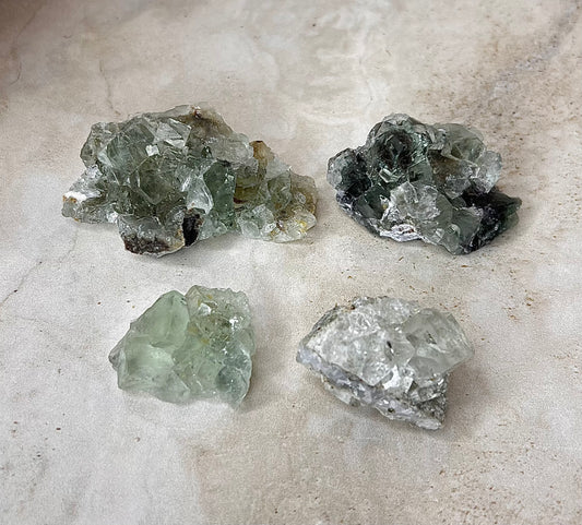 Glass Green Fluorite Cluster