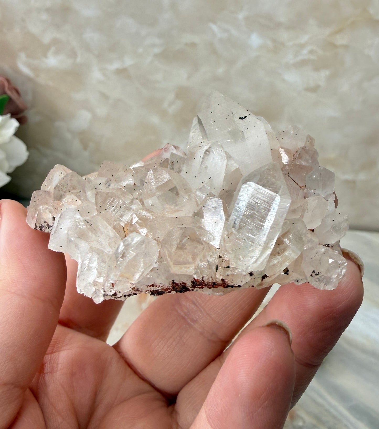 Pink Himalayan Quartz Cluster