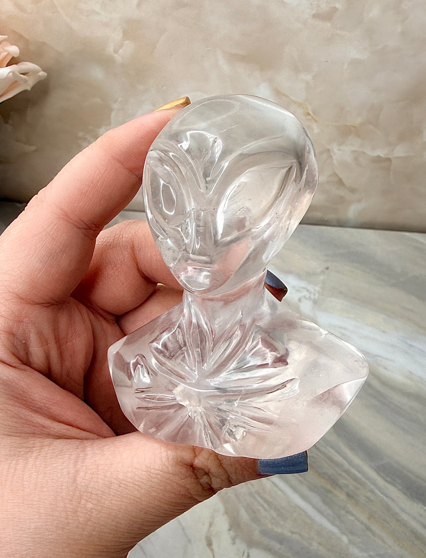 Custom Clear Quartz Alien from Brazil