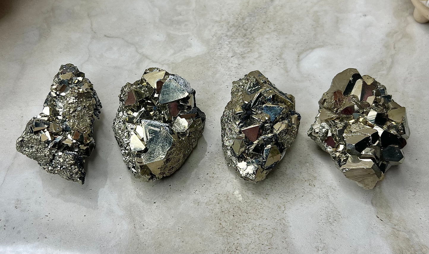 Octahedral Peruvian Pyrite Cluster