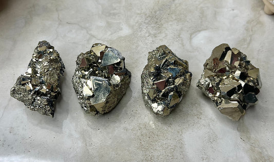 Octahedral Peruvian Pyrite Cluster