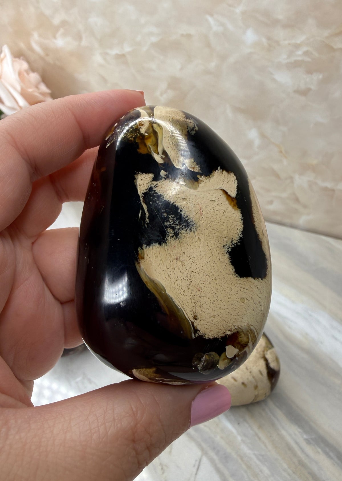 UV Reactive Indonesian Blue Amber Freeform
