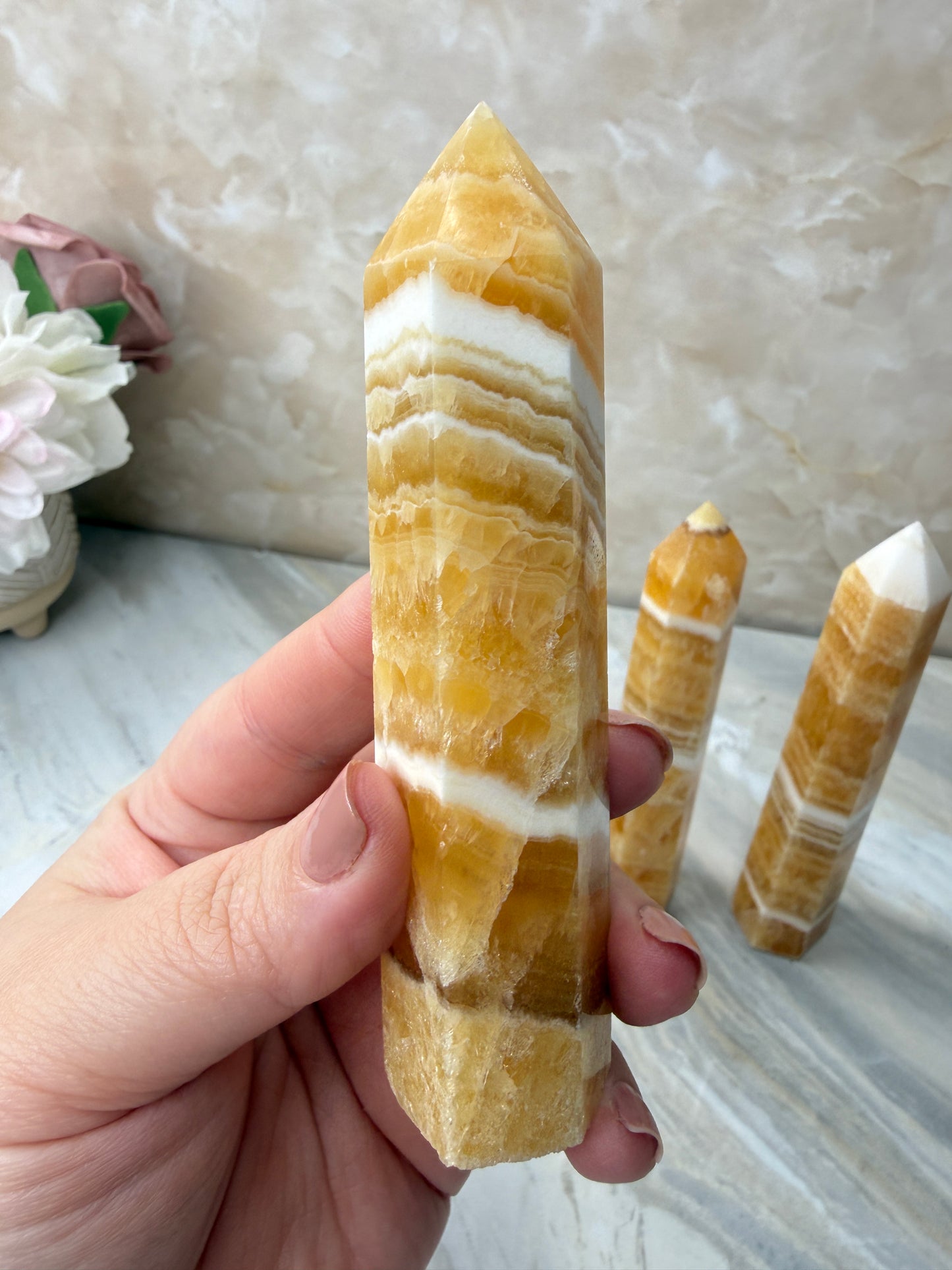 Orange Calcite Tower