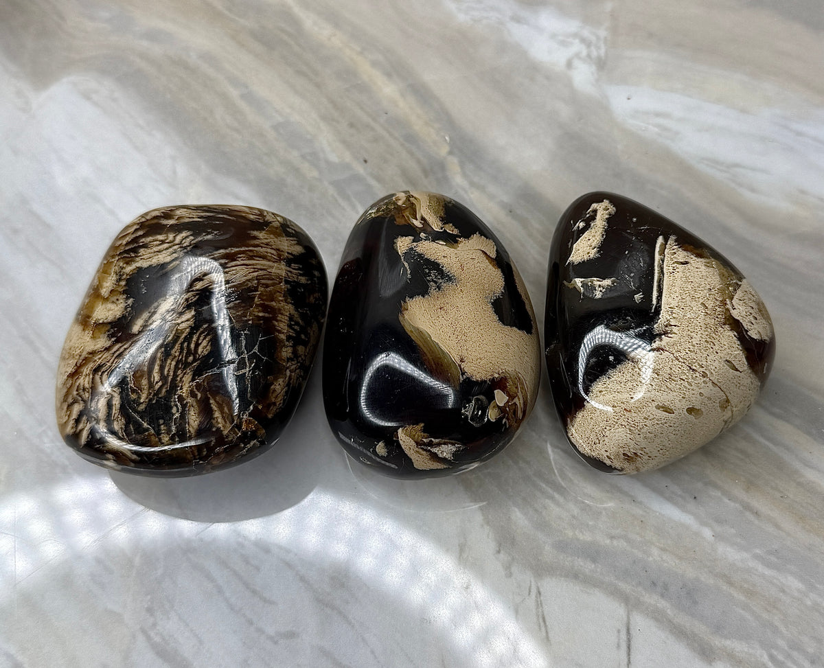 UV Reactive Indonesian Blue Amber Freeform