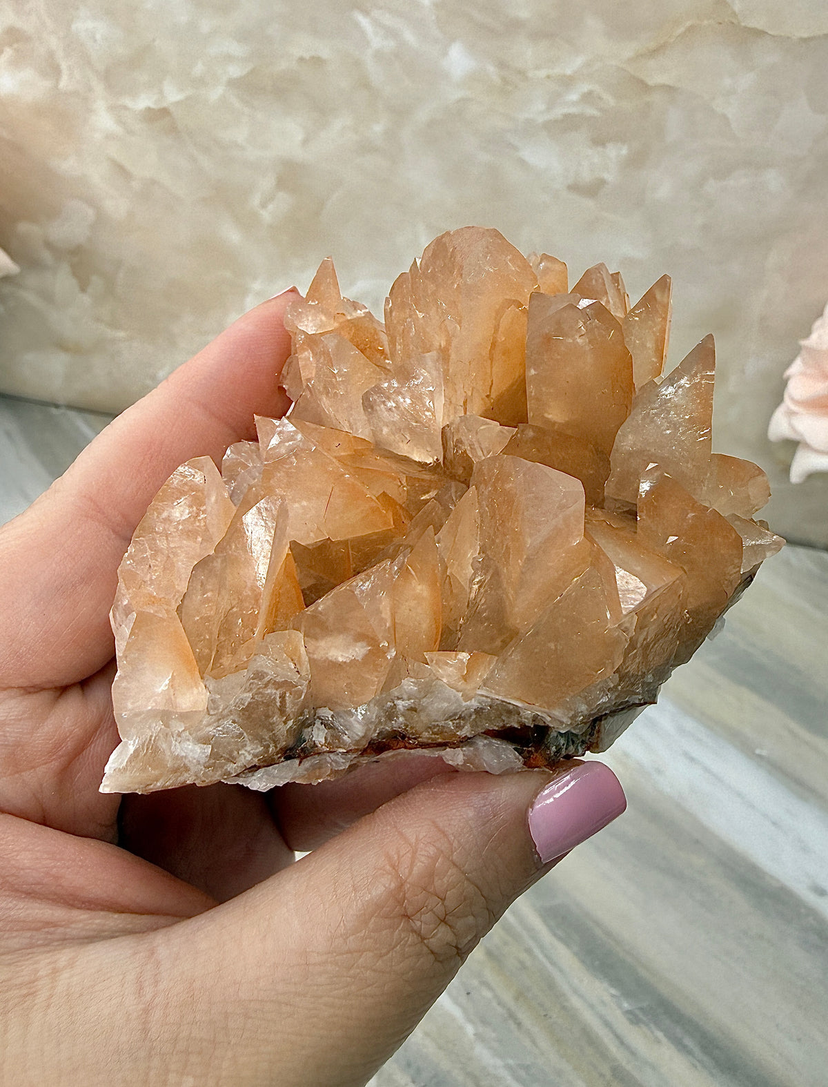 Pink/Peach Dogtooth Calcite