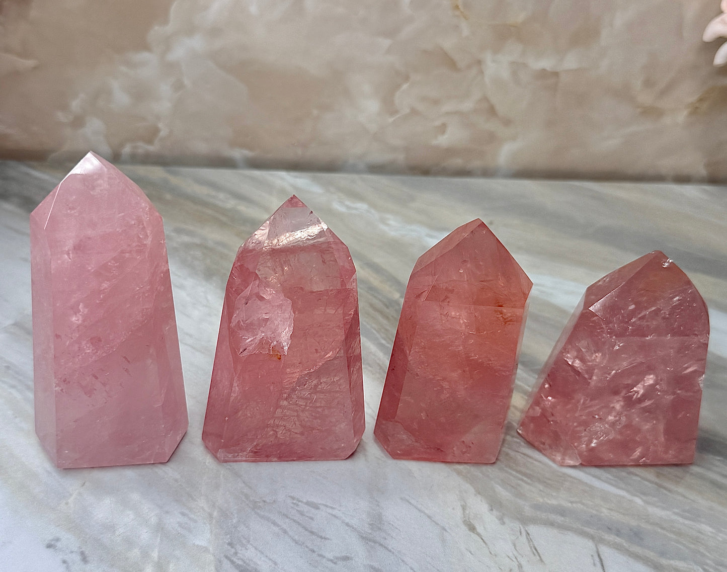 High Quality Rose Quartz Tower