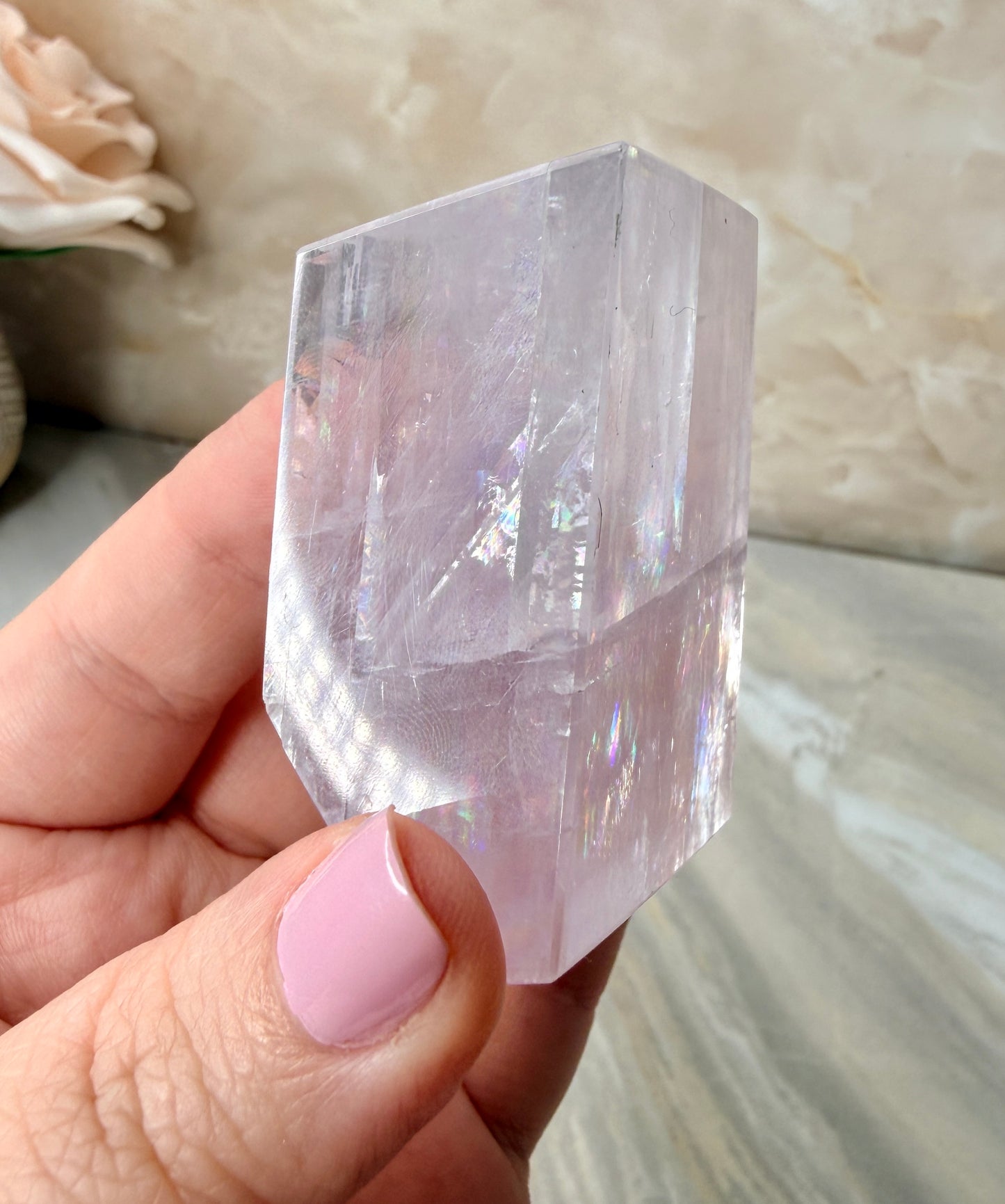 Fully Polished Purple Calcite from Madagascar