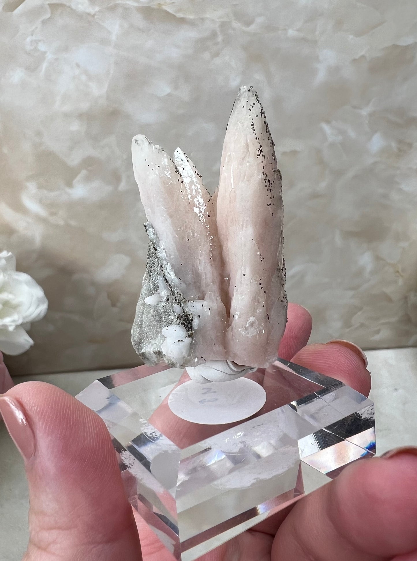 Feather Calcite with Chalcopyrite