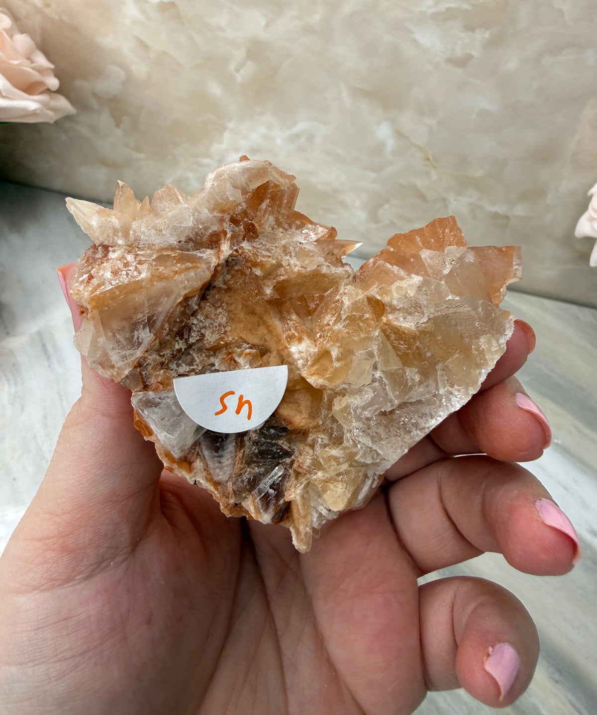 Pink/Peach Dogtooth Calcite