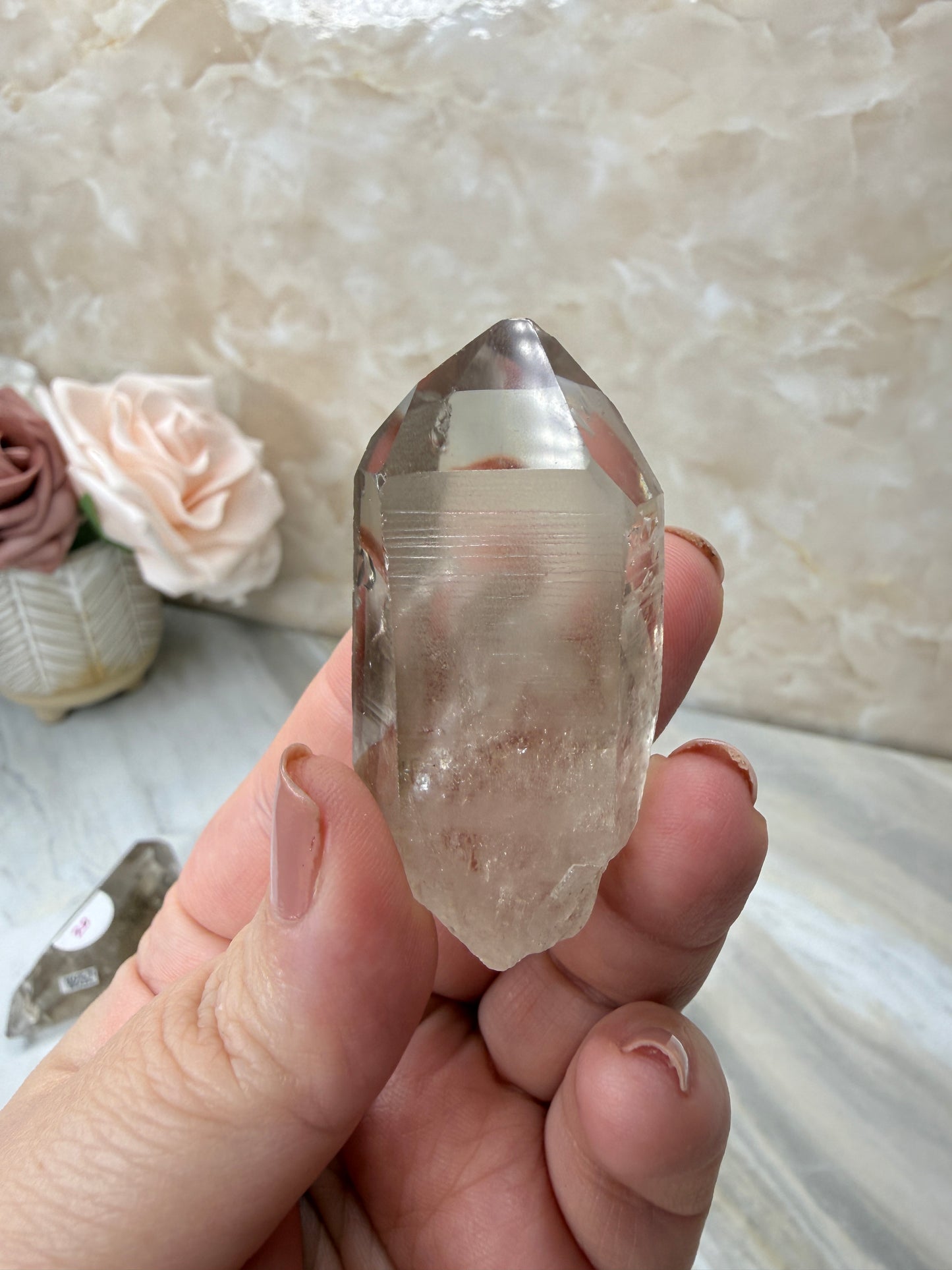 Smokey Lemurian Half Polished
