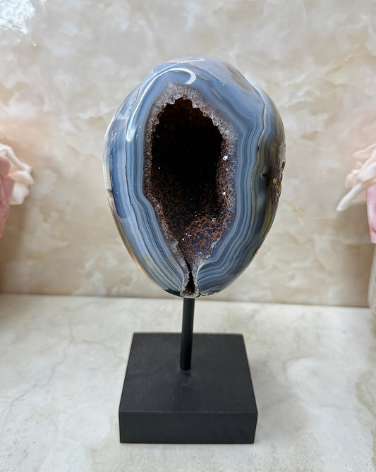 Druzy Agate on Stand