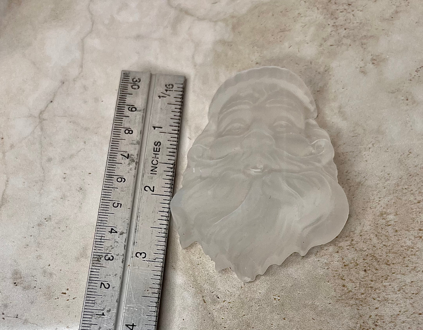 Selenite Santa Carving